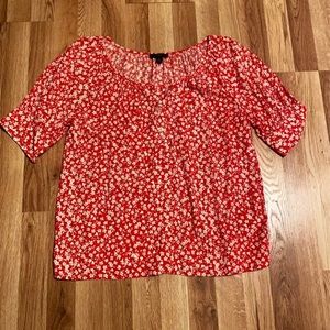 J.Crew bouquet printed scoop neck Top(XS)
